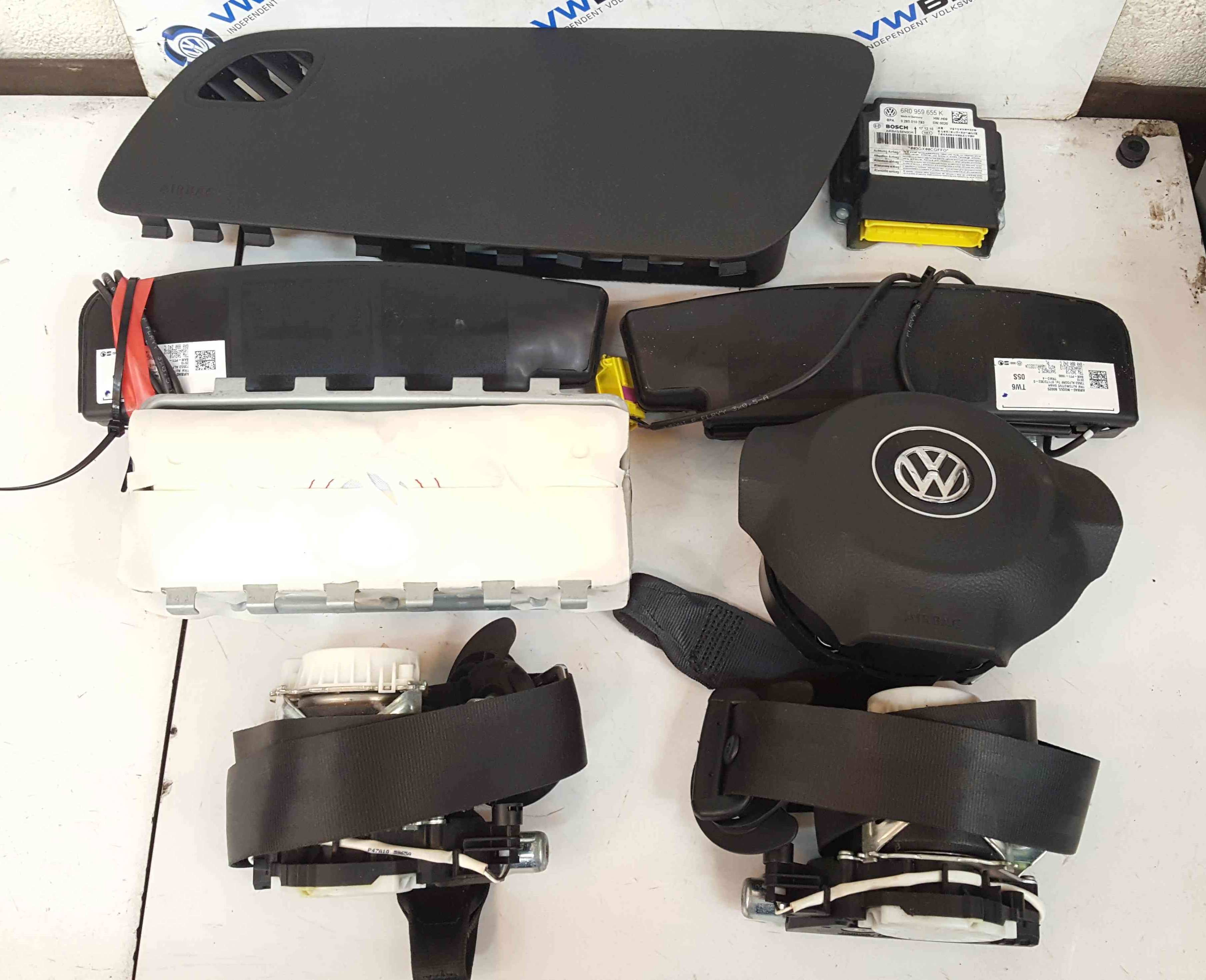 Volkswagen Polo 6R 2009-2014 Dashboard Airbag KIT With Seat Belts 6R0880201D