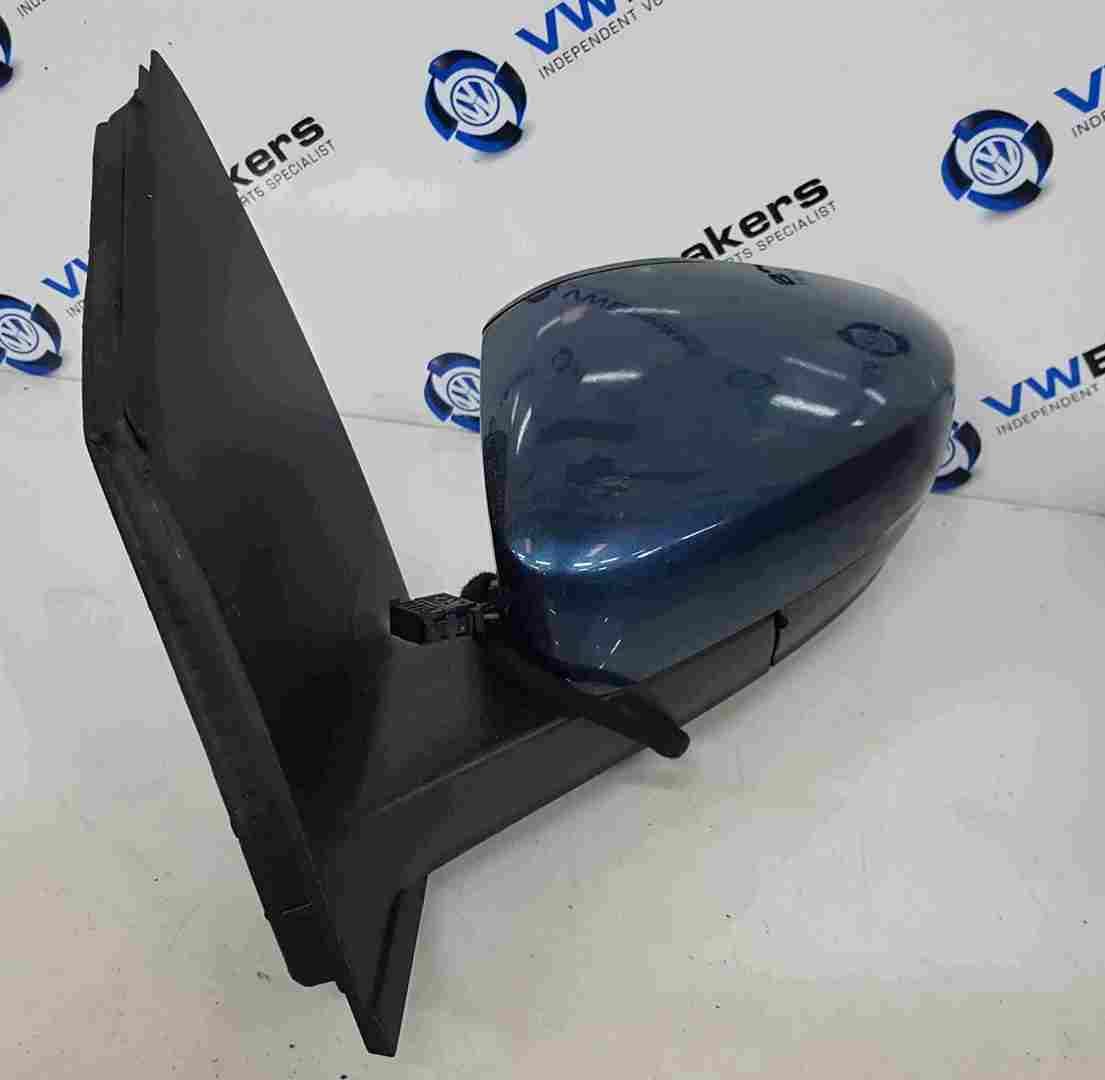 Volkswagen Polo 6C 2014-2017 Passenger NS Wing Mirror Blue LD5L
