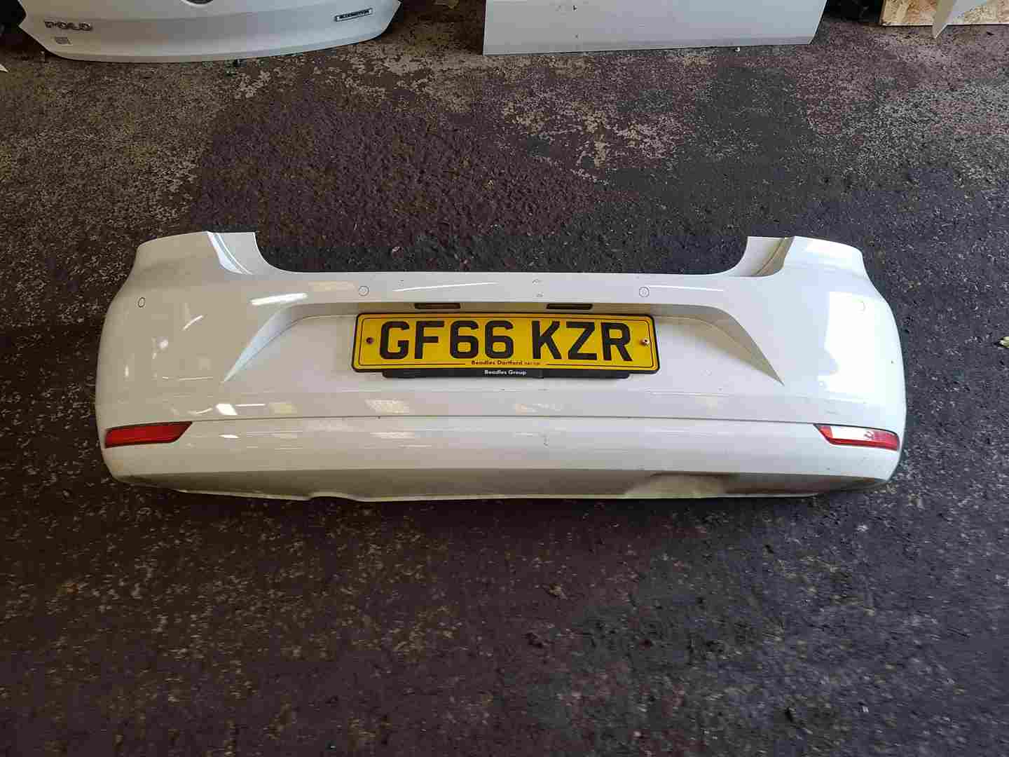 Volkswagen Polo 6C 2014-2017 Rear Bumper White LC9A Reversing Sensors