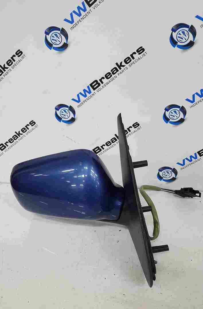 Volkswagen Polo 6N 1995-1999 Drivers OS Wing Mirror Blue LR5V Electric