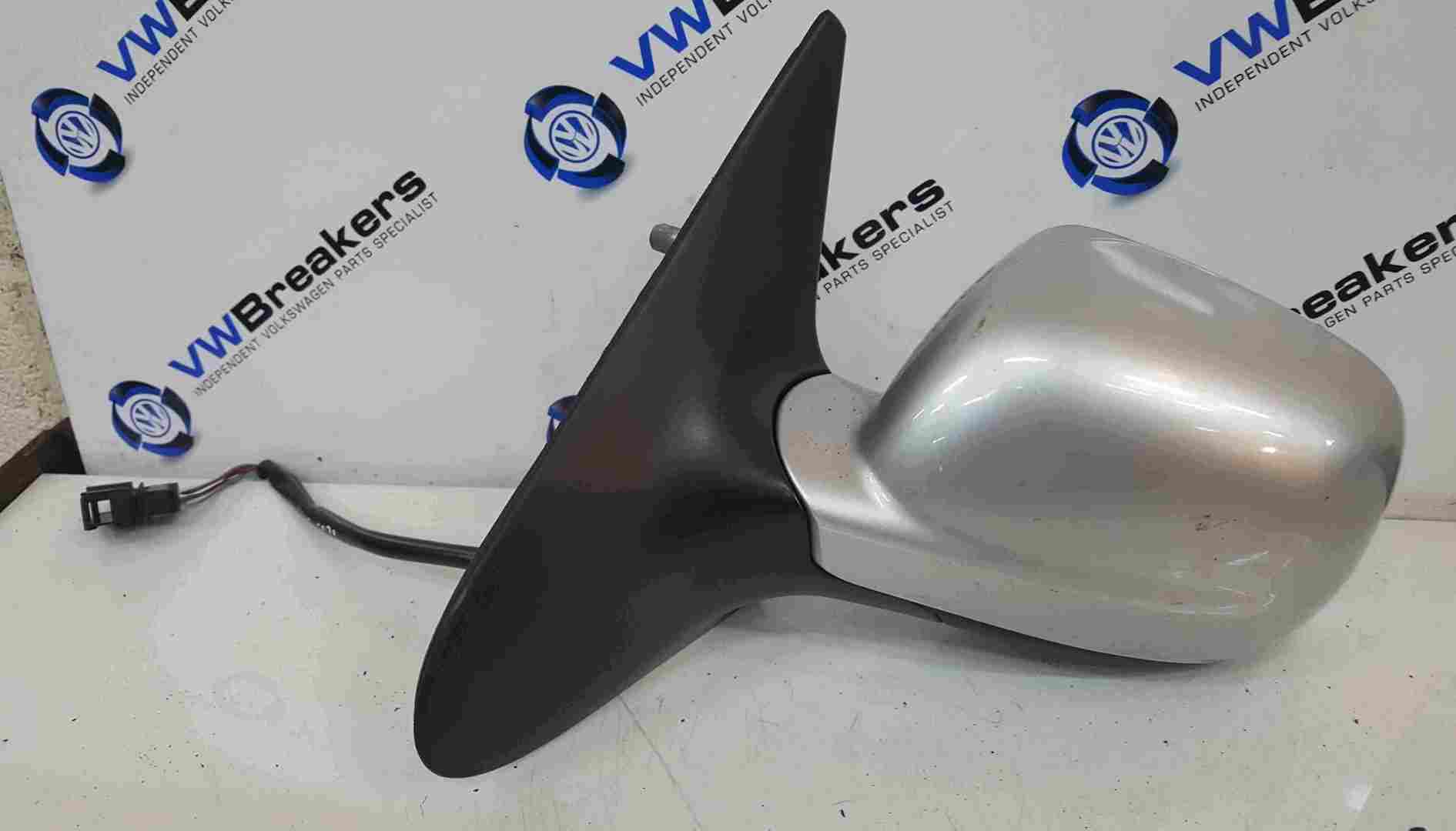 Volkswagen Polo 6N2 1999-2003 Passenger NS Wing Mirror Silver Electric