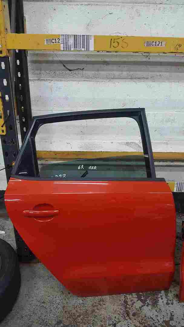 Volkswagen Polo 6R 2009-2012 Drivers OSR Rear Door Orange Ld2z
