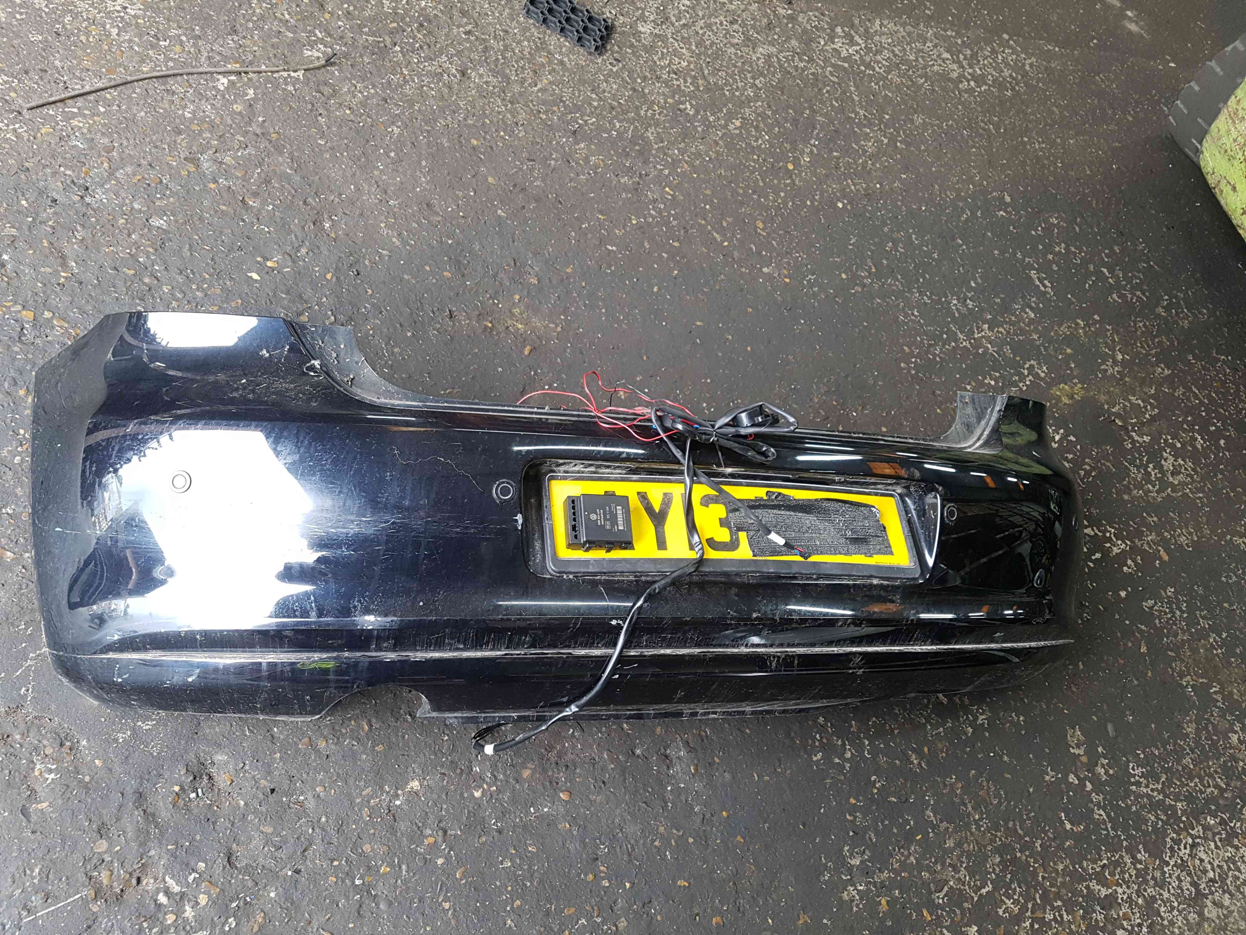 Volkswagen Polo 6R 2009-2014 Black Lc9x Rear Bumper + Reversing Sensors