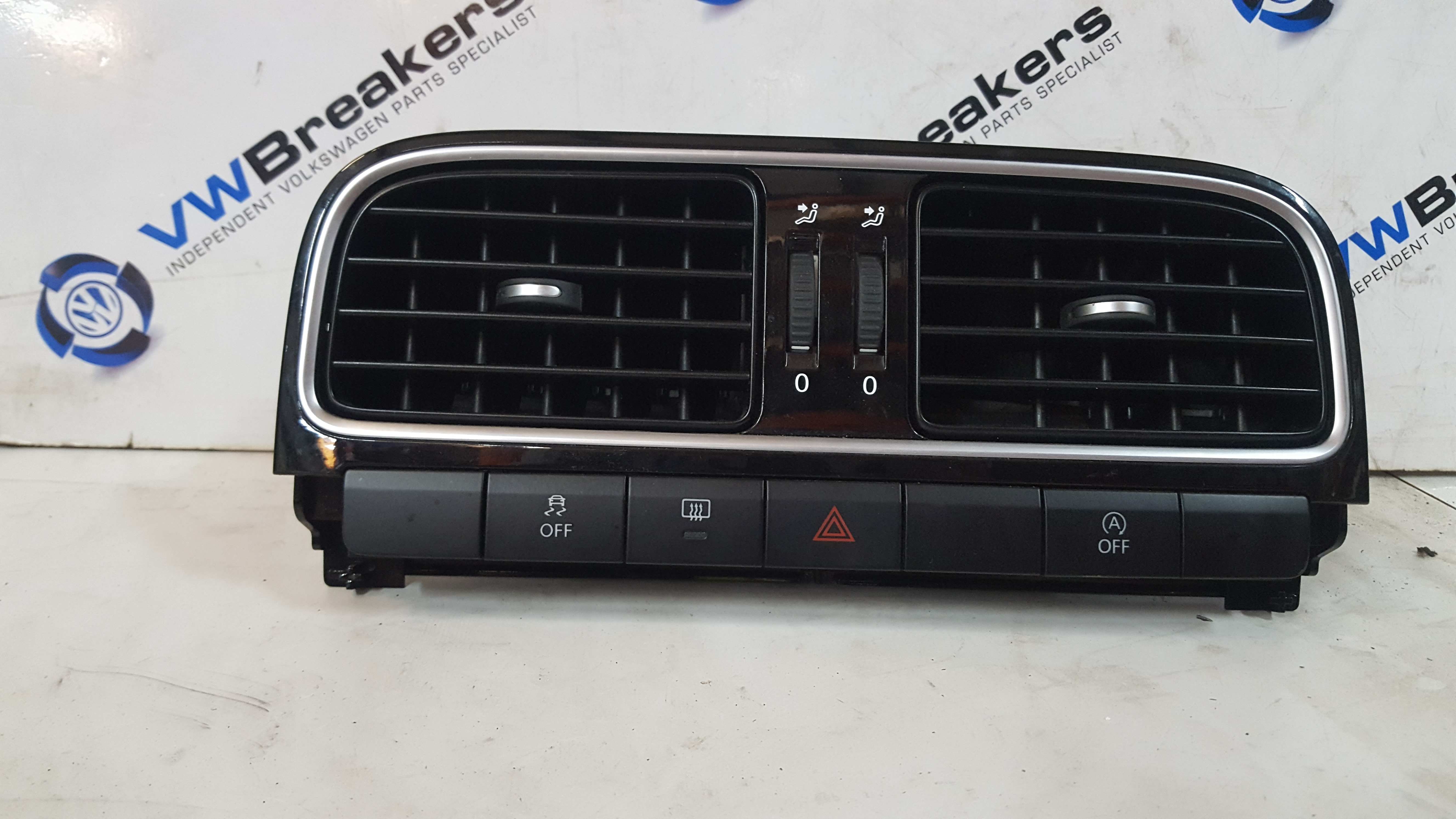 Volkswagen Polo 6R 2009-2014 Centreheater Vent Hazard Traction Auto Button Black