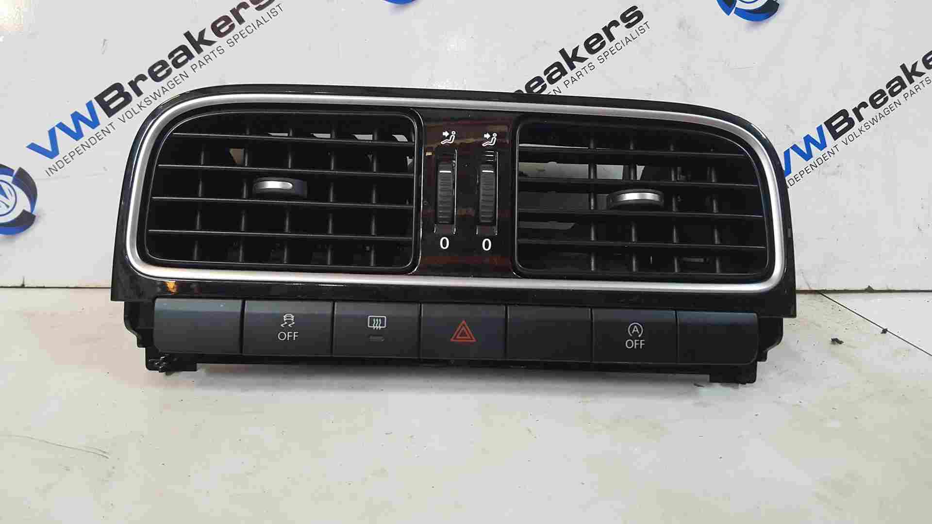 Volkswagen Polo 6R 2009-2014 Centreheater Vent Hazard Traction Auto Button Black
