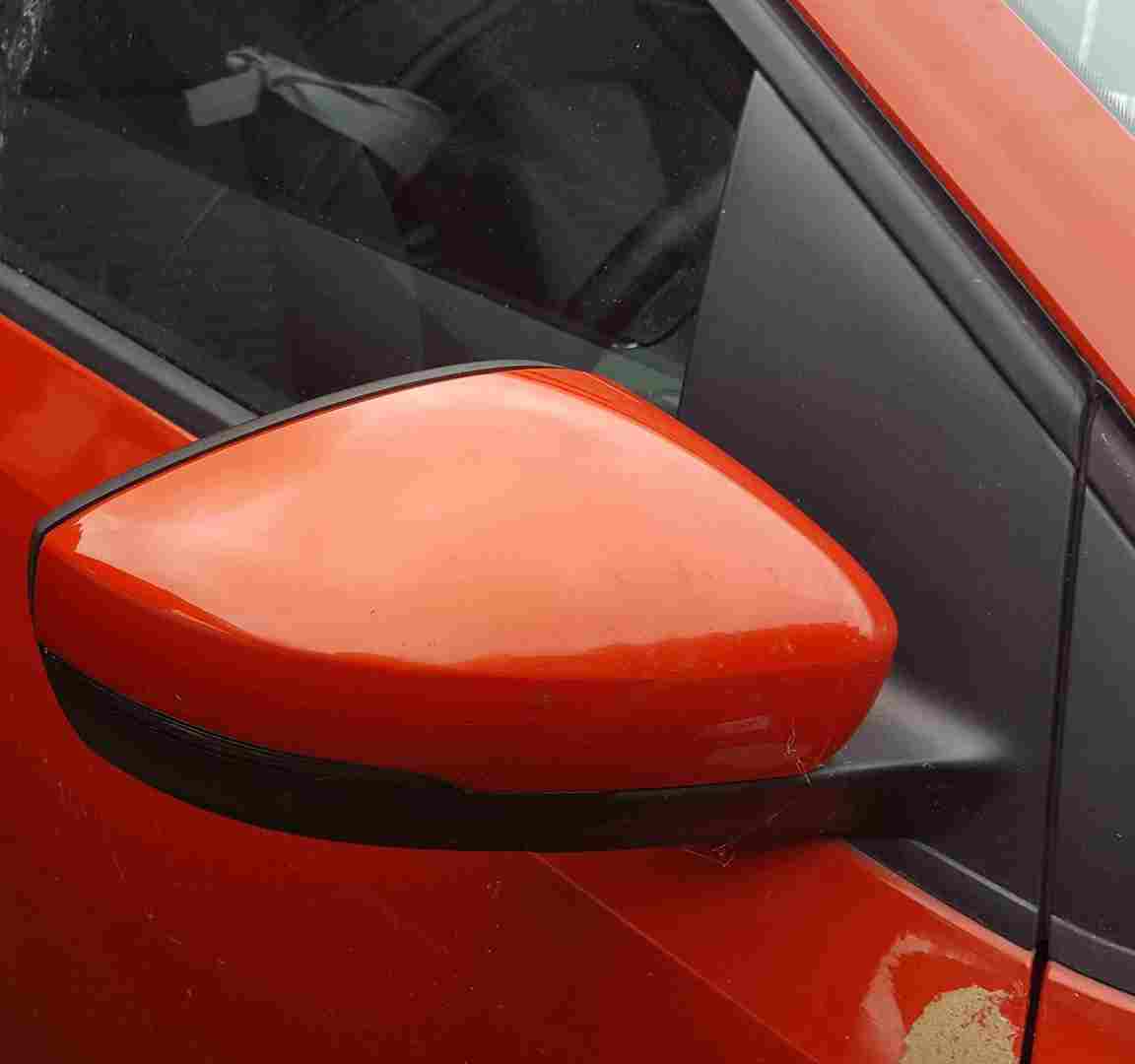 Volkswagen Polo 6R 2009-2014 Drivers OS Wing Mirror Orange LD2Z