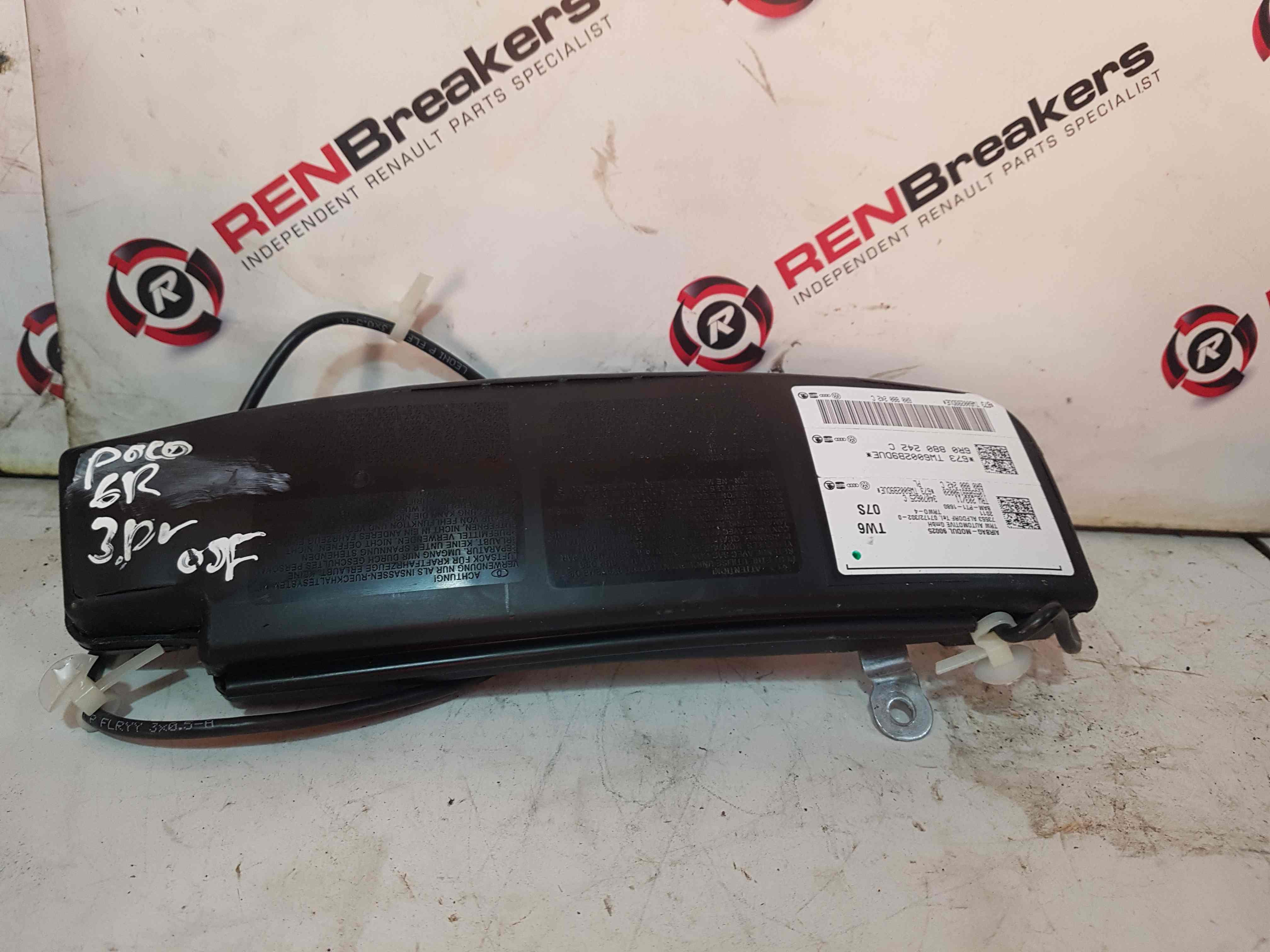 Volkswagen Polo 6R 2009-2014 Drivers OSF Front Chair Seat 6R0880242c