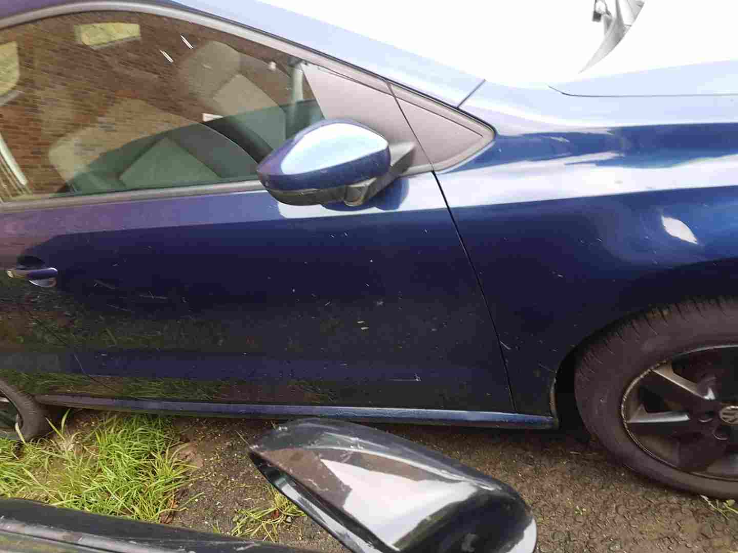 Volkswagen Polo 6R 2009-2014 Drivers OSF Front Door Blue Ld5q 3Dr