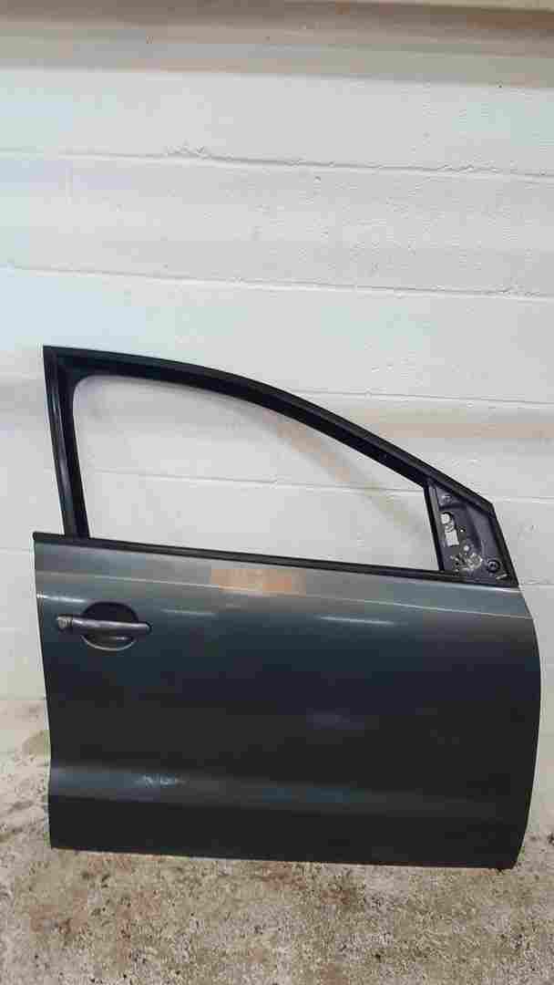 Volkswagen Polo 6R 2009-2014 Drivers OSF Front Door Grey Ld7r 3Dr