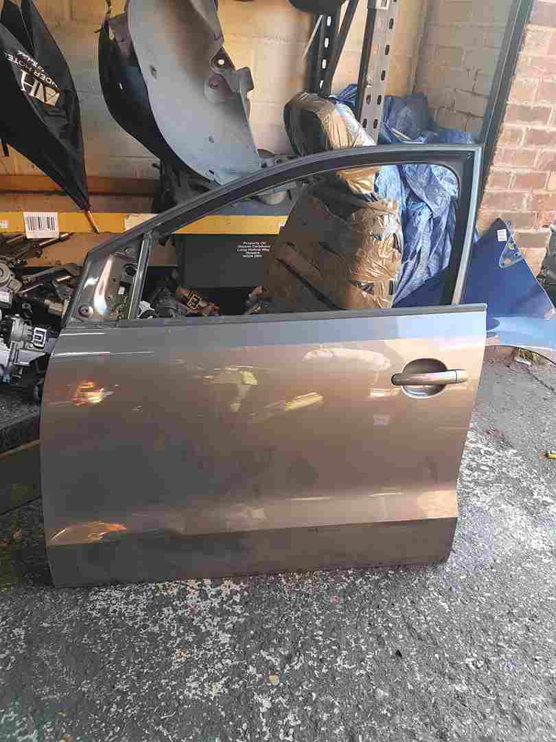 Volkswagen Polo 6R 2009-2014 Drivers OSF Front Door Grey Ld7r 5Dr