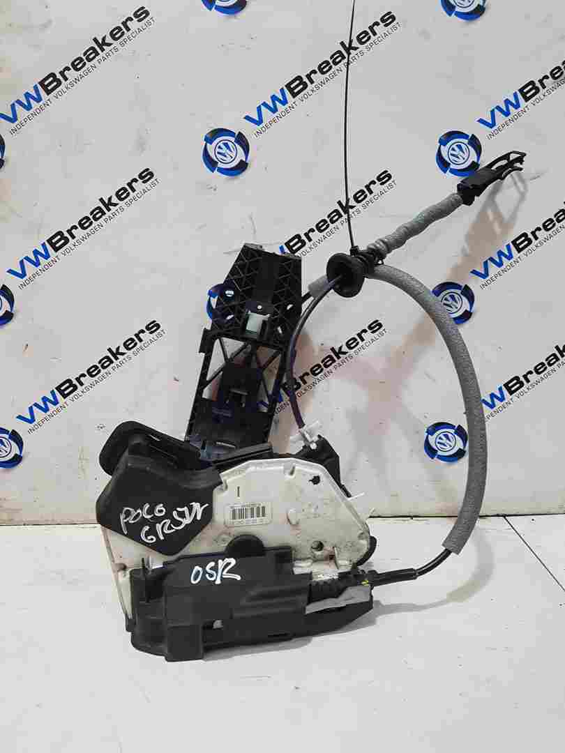 Volkswagen Polo 6R 2009-2014 Drivers OSR Rear Door Lock Mechanism 6R4839016