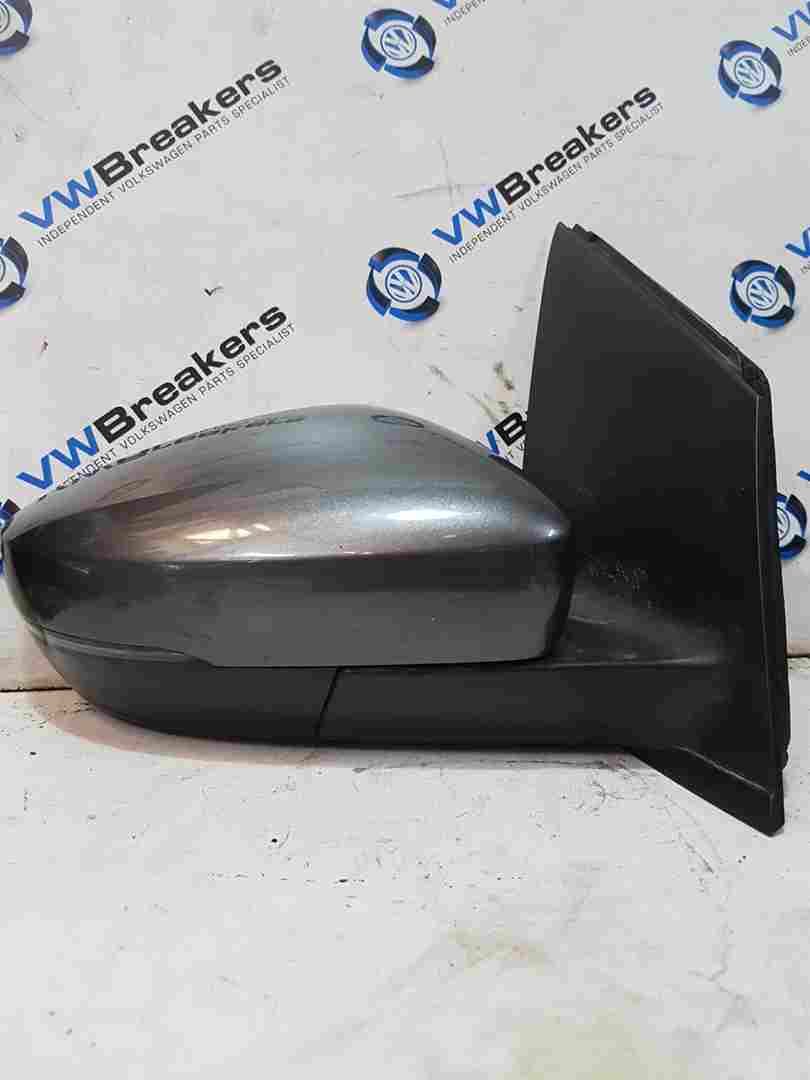 Volkswagen Polo 6R 2009-2014 Drivers Os Wing Mirror Grey Ld7r