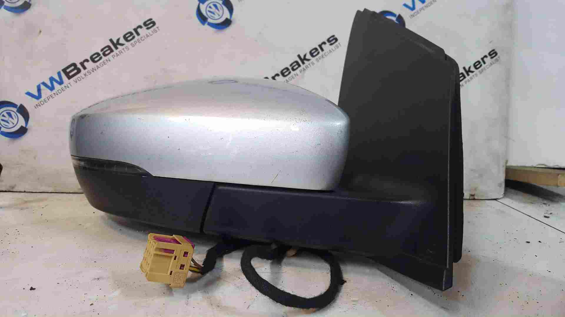 Volkswagen Polo 6R 2009-2014 Drivers Os Wing Mirror Silver La7w