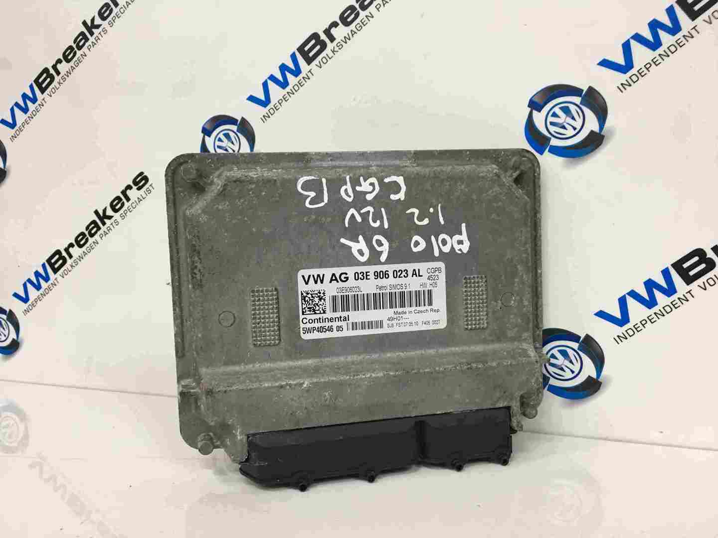 Volkswagen Polo 6R 2009-2014 Engine Control Unit ECU Computer 03E906023AL