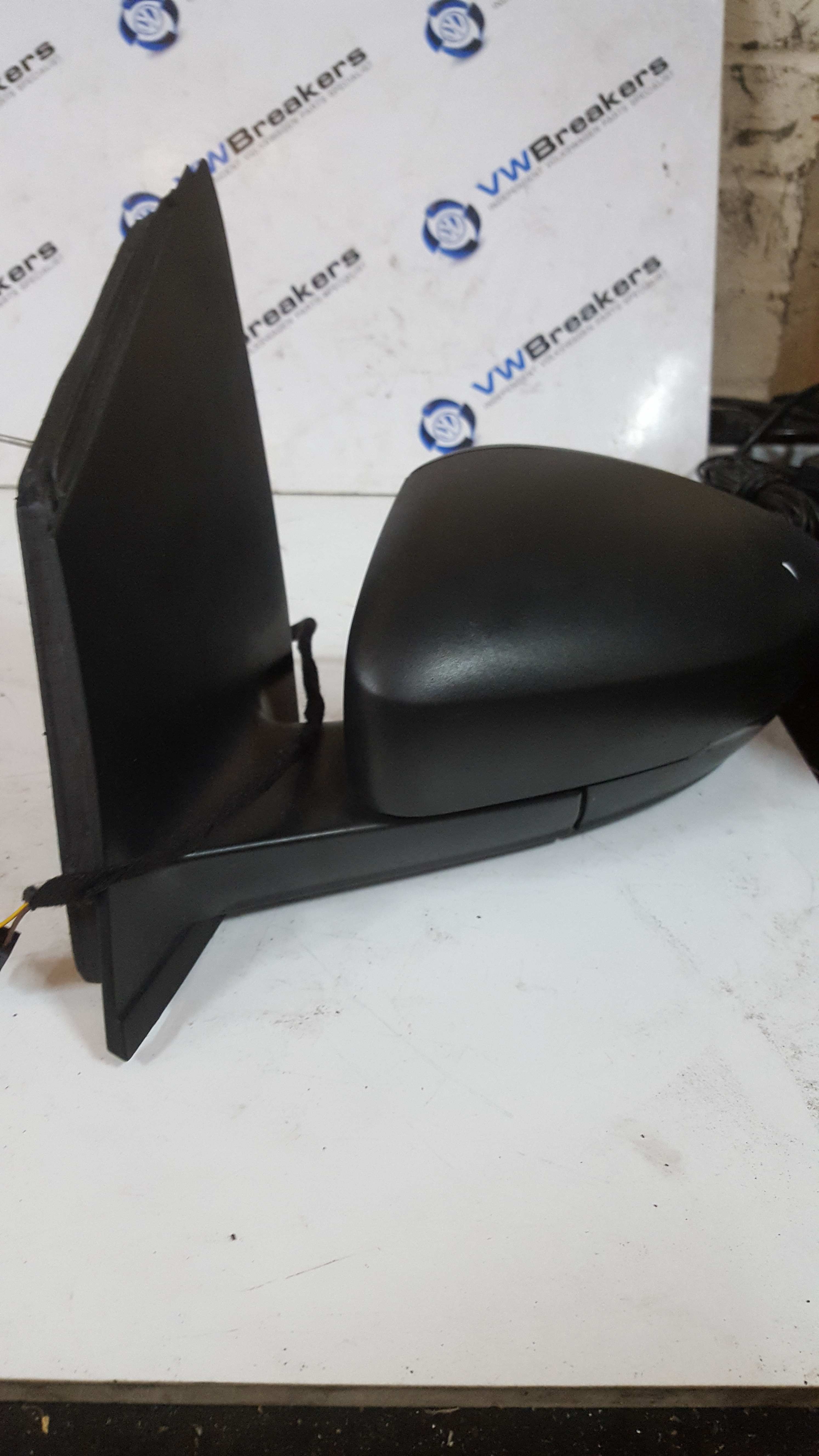 Volkswagen Polo 6R 2009-2014 Ns Wing Mirror Black 6R2857501AG