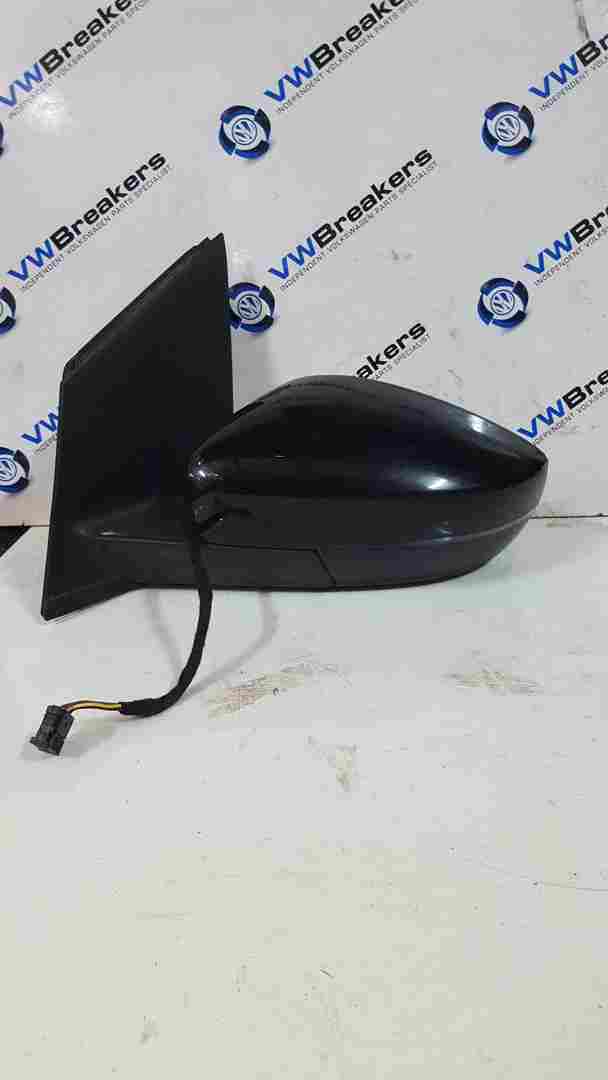 Volkswagen Polo 6R 2009-2014 Ns Wing Mirror Black Lc9x