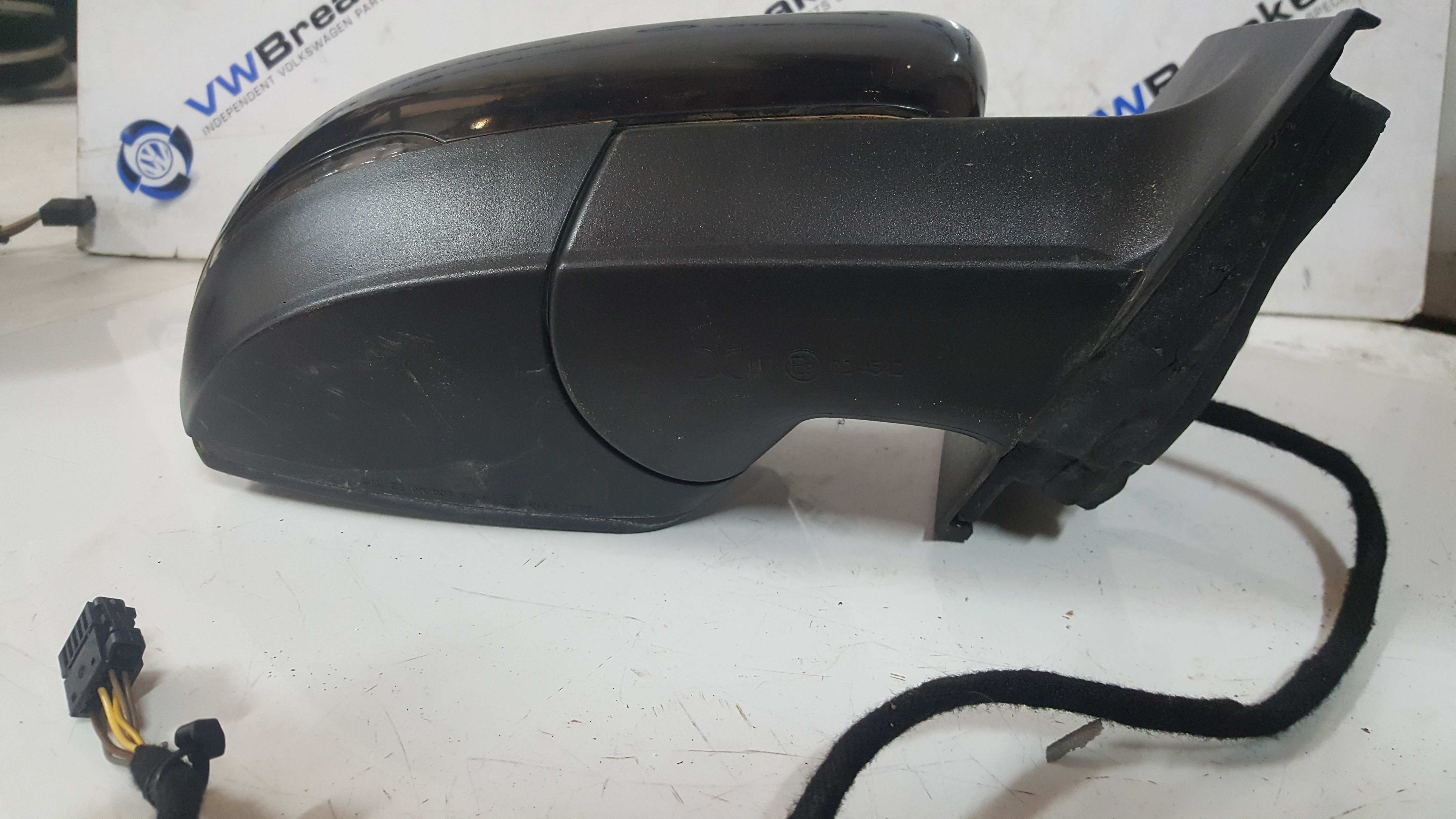 Volkswagen Polo 6R 2009-2014 Os Drivers Wing Mirror Black 6R2857501ag Lc9x 