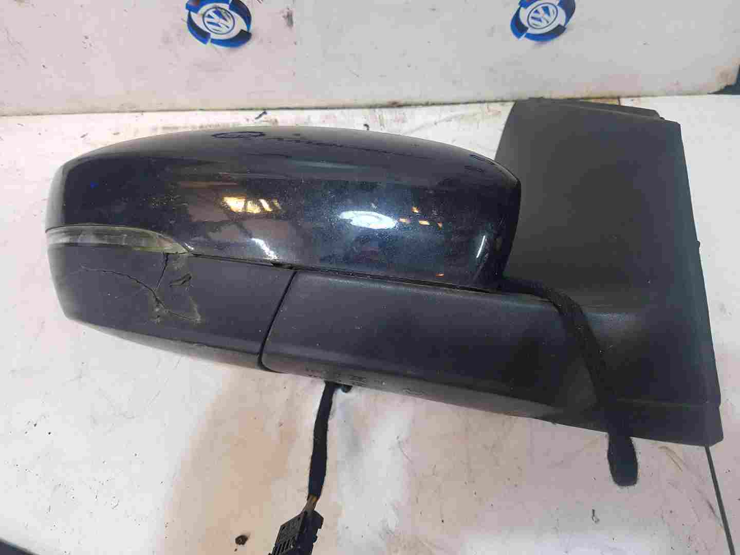 Volkswagen Polo 6R 2009-2014 Os Drivers Wing Mirror Black Lc9x 