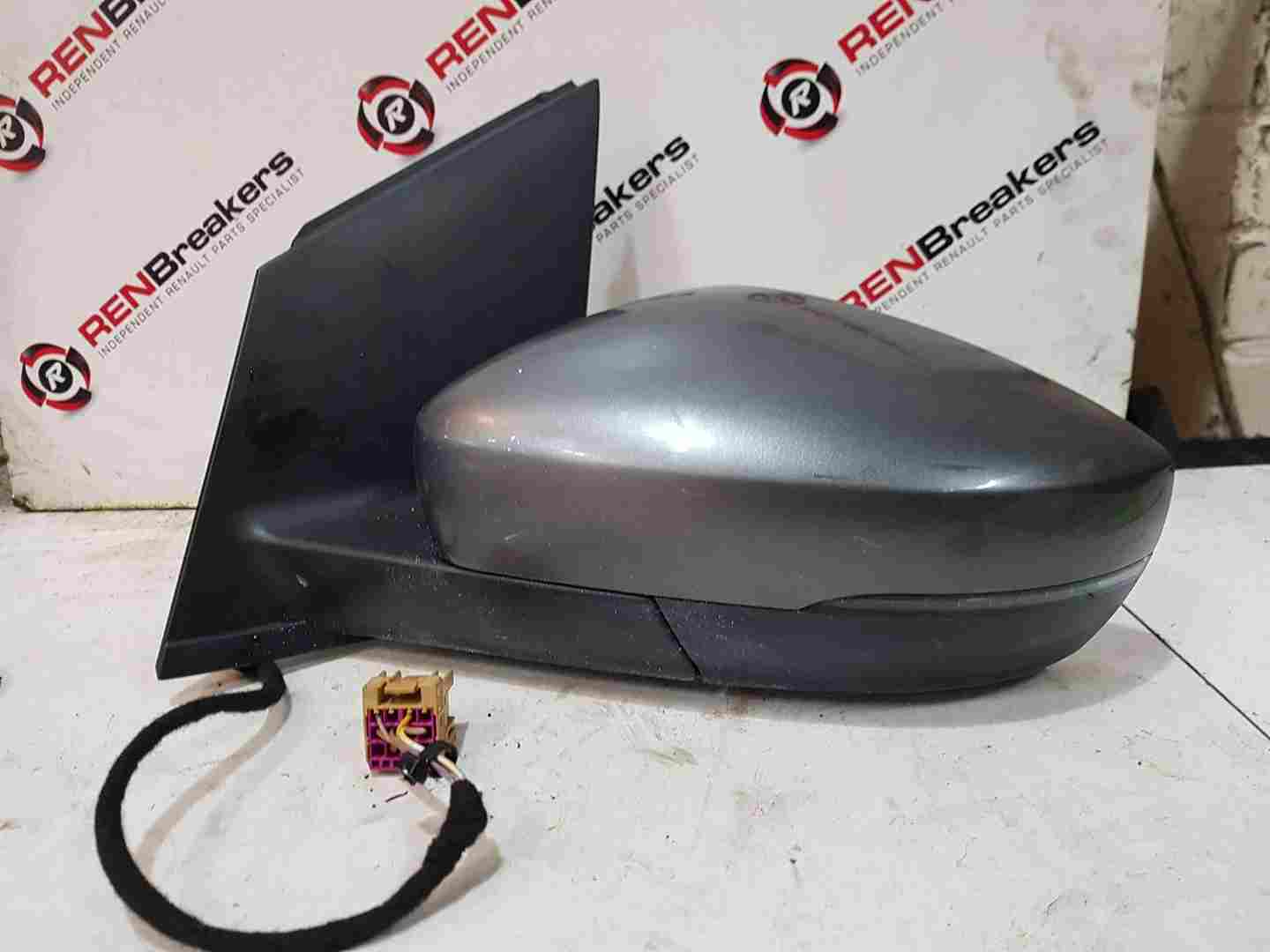 Volkswagen Polo 6R 2009-2014 Passenger Ns Wing Mirror Grey Ld7r  6R2857501j