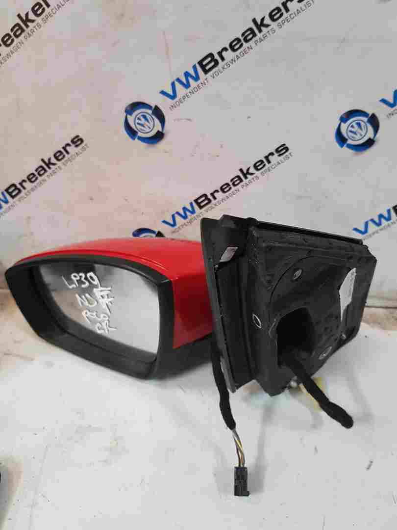 Volkswagen Polo 6R 2009-2014 Passenger Ns Wing Mirror RED Lp3g