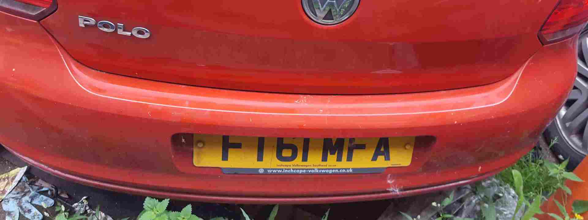 Volkswagen Polo 6R 2009-2014 Rear Bumper Orange LD2Z