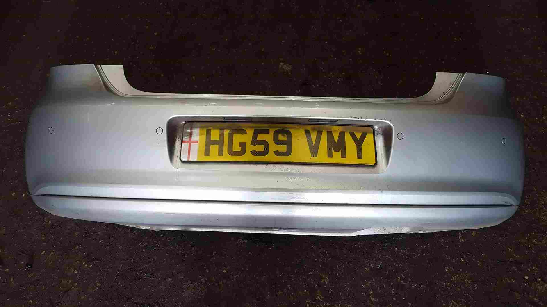 Volkswagen Polo 6R 2009-2014 Rear Bumper Silver La7w   Parking Sensors