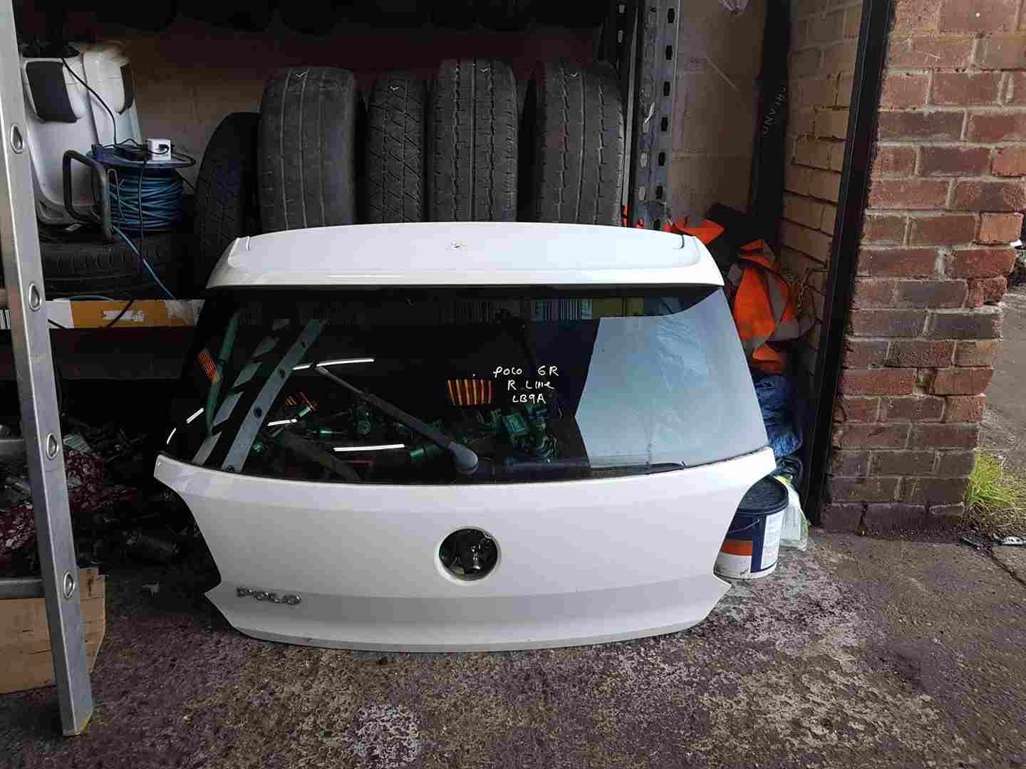 Volkswagen Polo 6R 2009-2014 Rear Tailgate Boot White Lb9a R-Line + Spoiler