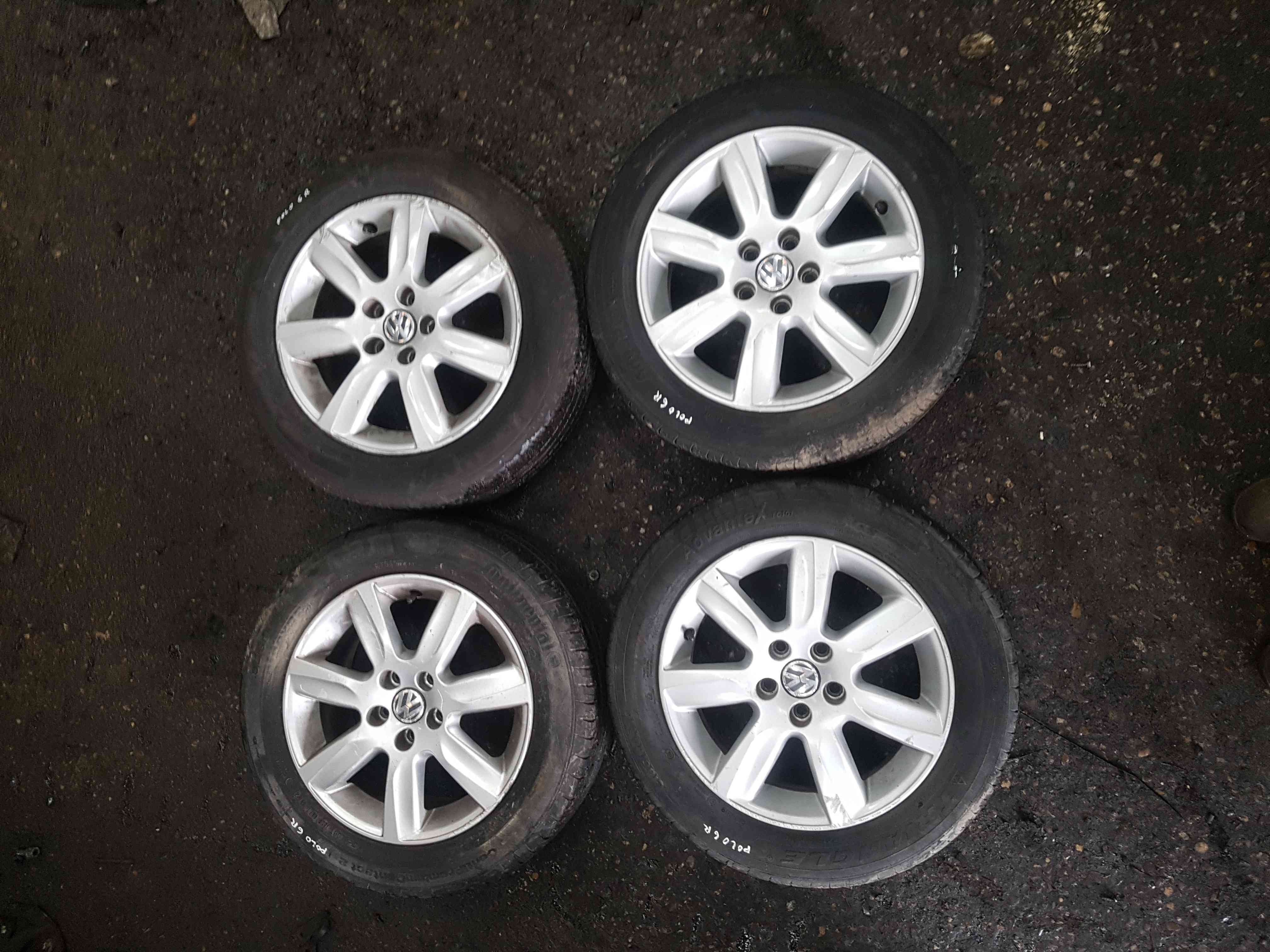 Volkswagen Polo 6R 2009-2014 Riverside Alloy Wheel SET X4 185 60 15 6R00601025d