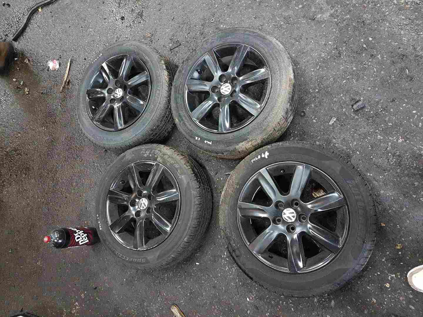 Volkswagen Polo 6R 2009-2014 Riverside Alloy Wheels SET + Tyre 185 60 15 X4 4/5
