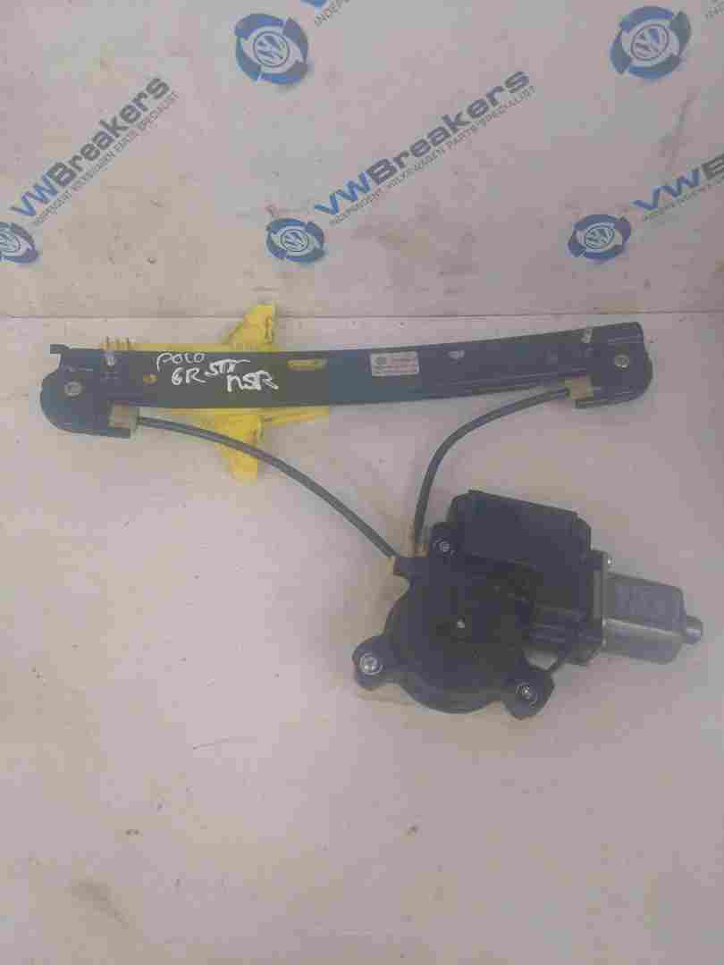 Volkswagen Polo 6R 2009-2015 Passenger NSR Rear Window Regulator + Motor 