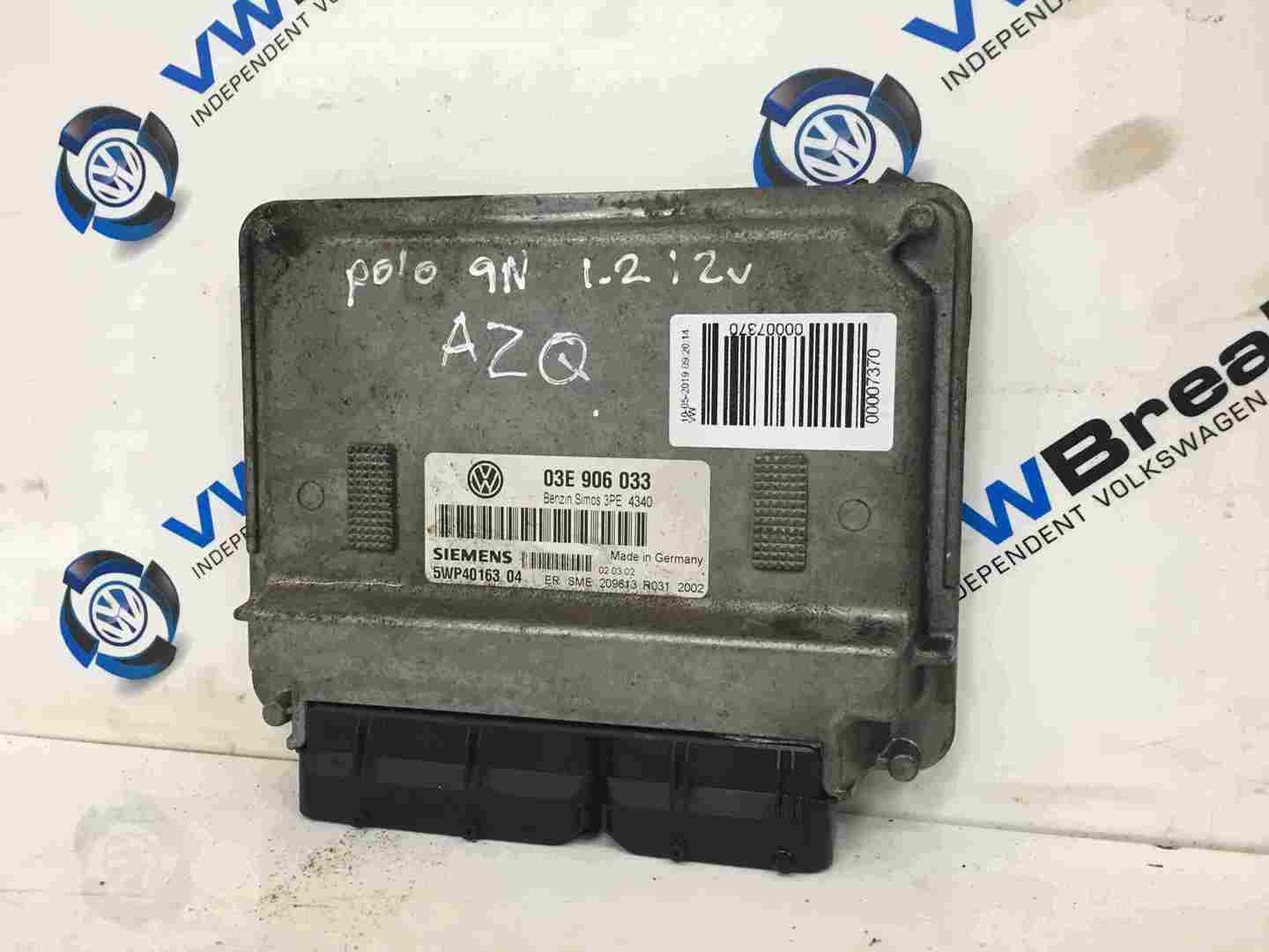 Volkswagen Polo 9N 2003-2006 1.2 Engine Control Unit ECU Computer 03E906033