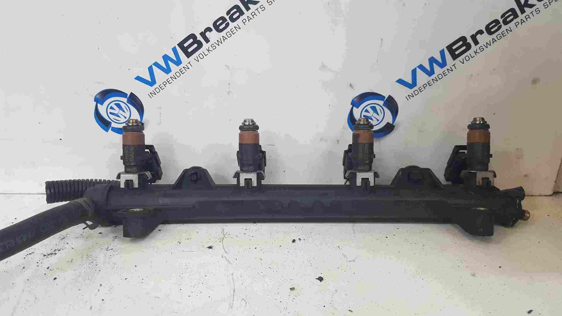 Volkswagen Polo 9N 2003-2006 1.4 16v Fuel Injectors X4 + Rail