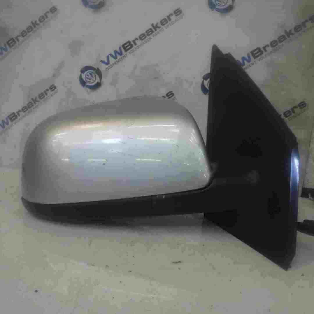 Volkswagen Polo 9N 2003-2006 Drivers OS Wing Mirror Silver LA7W
