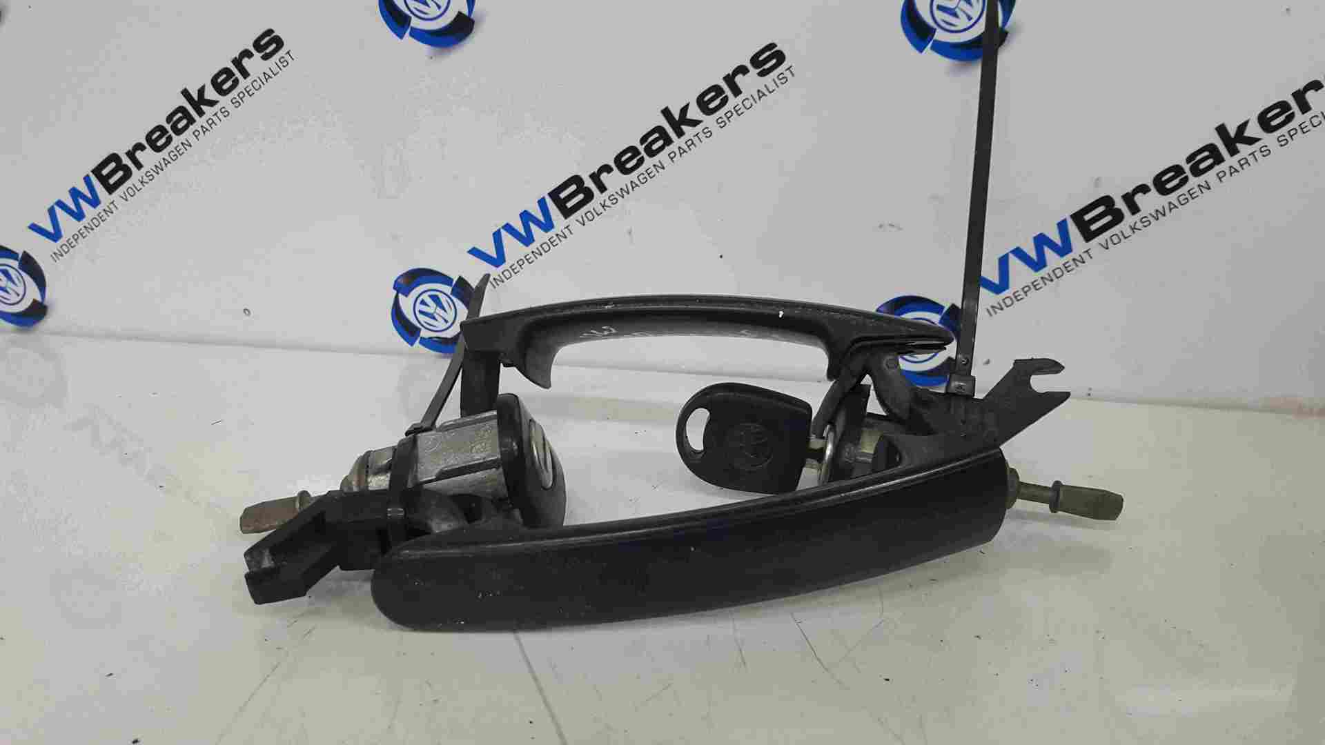 Volkswagen Polo 9N 2003-2006 Front Door Handles Black Key Lock + Key