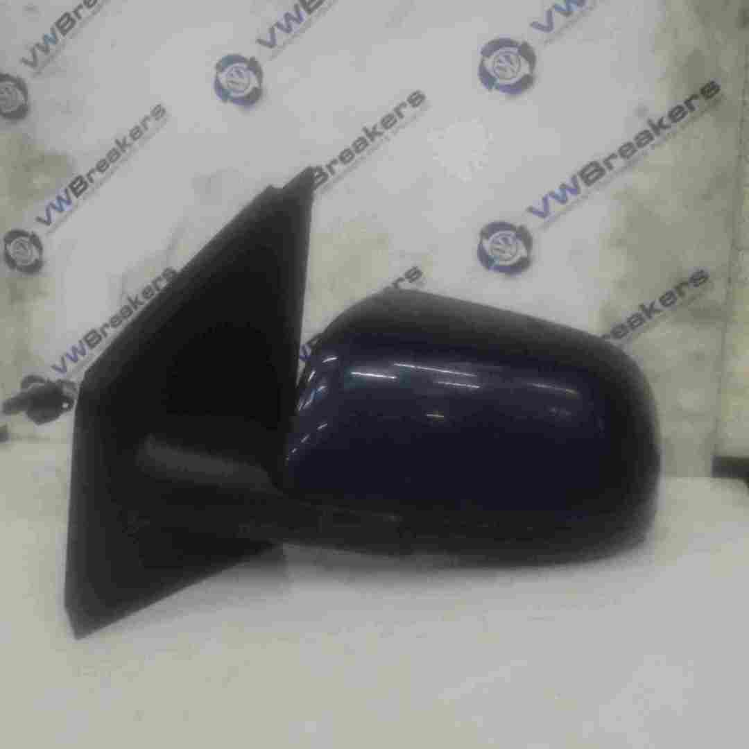 Volkswagen Polo 9N 2003-2006 Passenger NS Wing Mirror Blue LB5N Manual