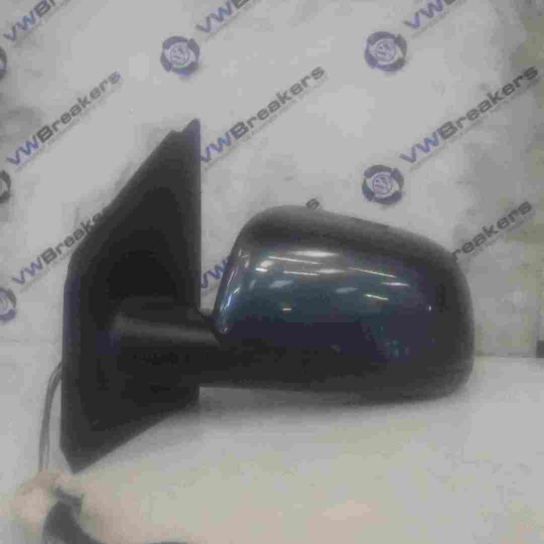 Volkswagen Polo 9N 2003-2006 Passenger NS Wing Mirror Grey Blue LC7V