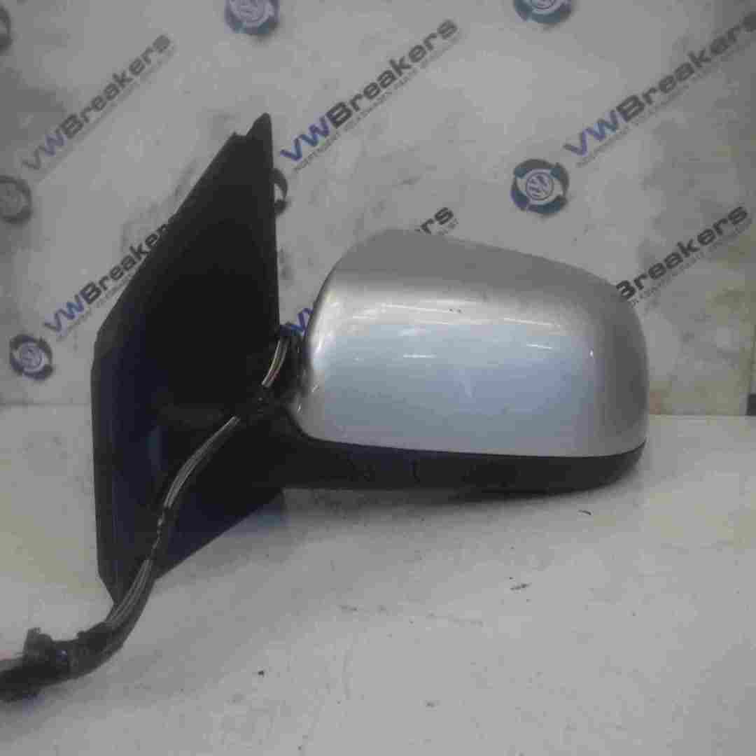 Volkswagen Polo 9N 2003-2006 Passenger NS Wing Mirror Silver LA7W