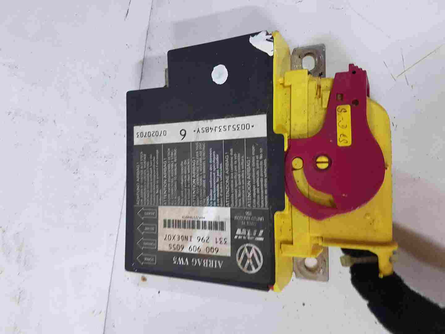 Volkswagen Polo 9N 9N3 2003-2006 1.4 TDI Airbag ECU Module Computer 6Q0909605S