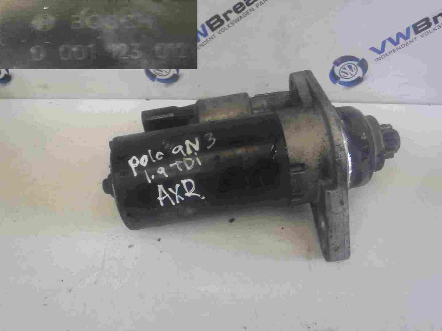 Volkswagen Polo 9N3 2006-2008 1.9 TDi Starter Motor Starting AXR 02A911024D