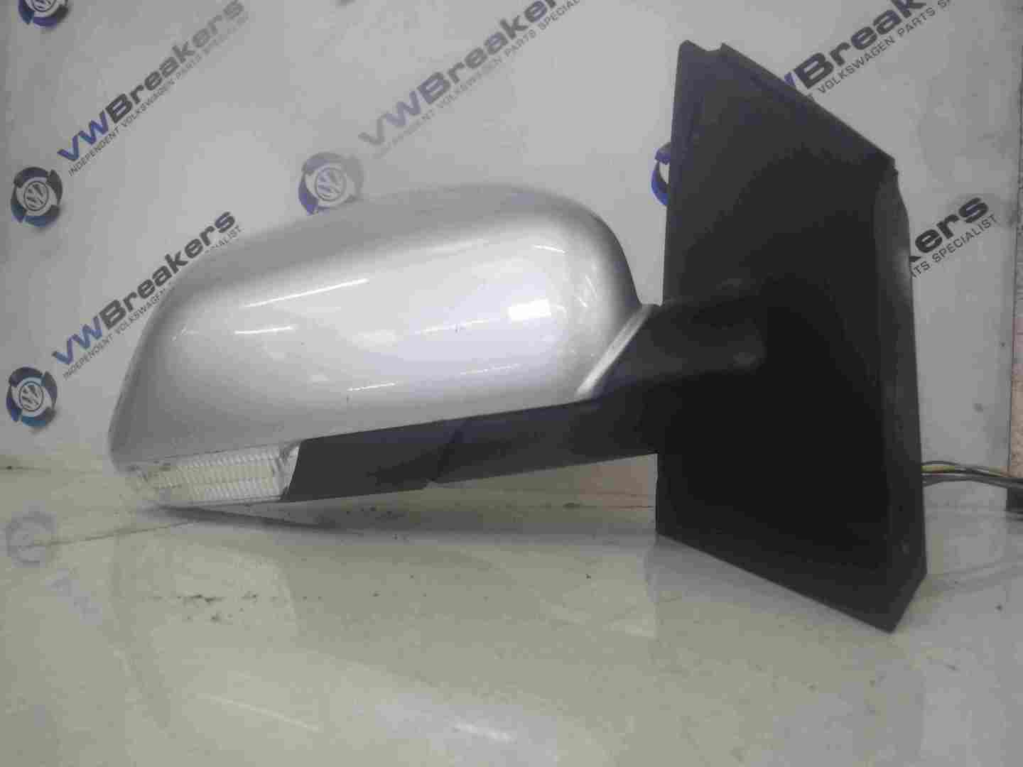 Volkswagen Polo 9N3 2006-2008 Drivers OS Wing Mirror Silver