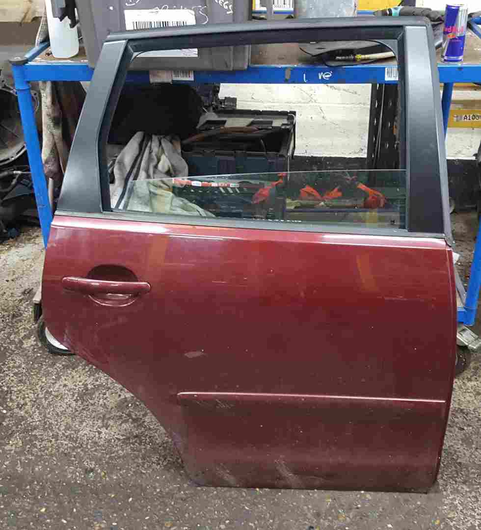 Volkswagen Polo 9N3 2006-2008 Drivers OSR Rear Door Rosewood Lc3r