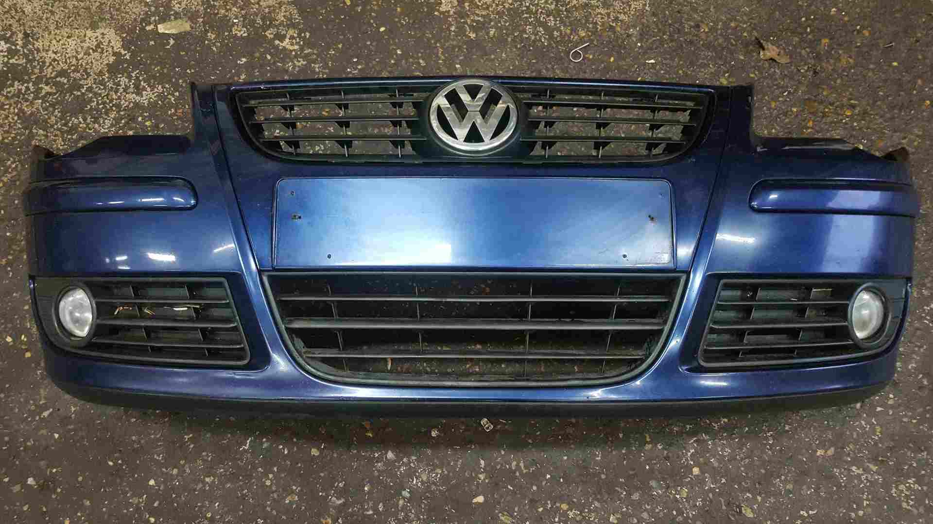 Volkswagen Polo 9N3 2006-2008 Front Bumper + Grills Blue LD5Q