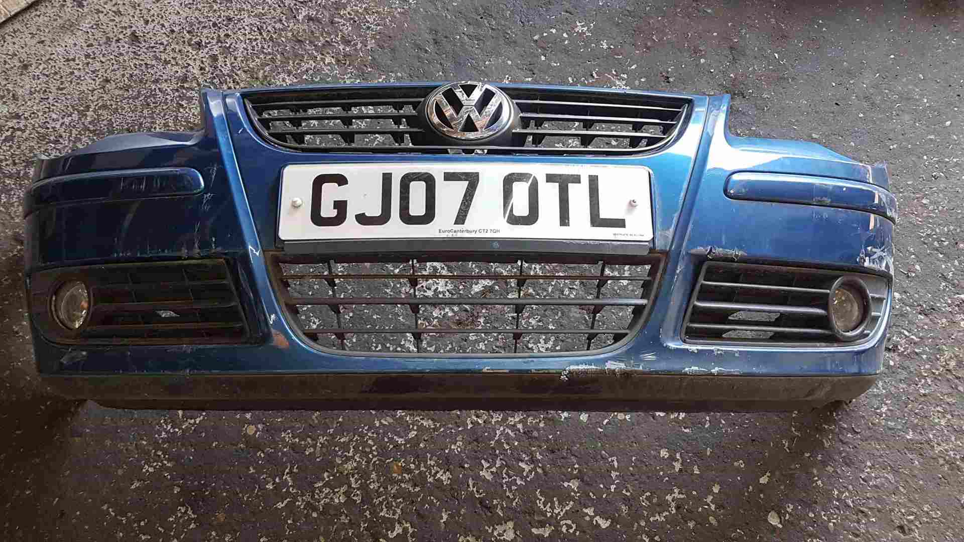 Volkswagen Polo 9N3 2006-2008 Front Bumper Blue La5k
