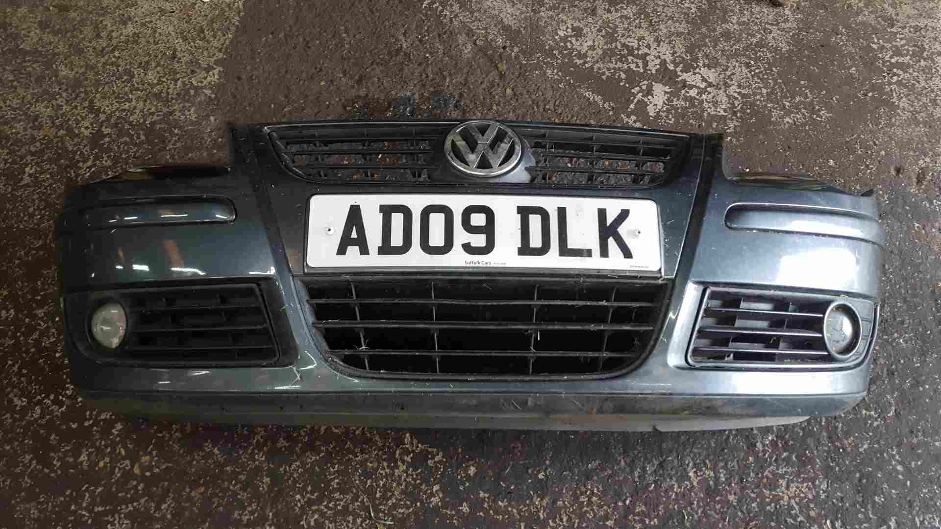 Volkswagen Polo 9N3 2006-2008 Front Bumper Lc7v Blue Grey 