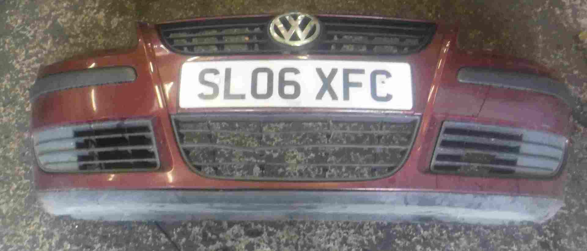 Volkswagen Polo 9N3 2006-2008 Front Bumper Red LC3R