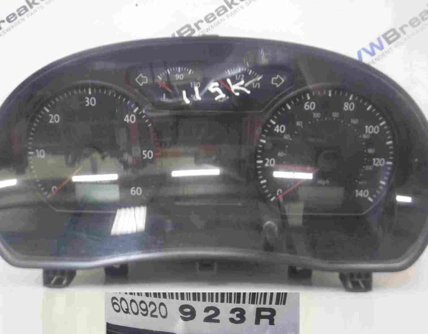 Volkswagen Polo 9N3 2006-2008 Instrument Panel Clocks Cluster 113K 6Q0920923R