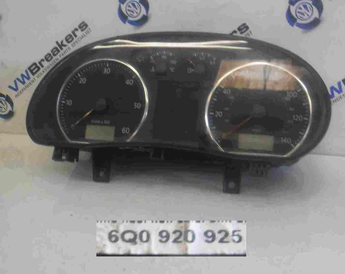 Volkswagen Polo 9N3 2006-2008 Instrument Panel Clocks Dials Cluster 113K