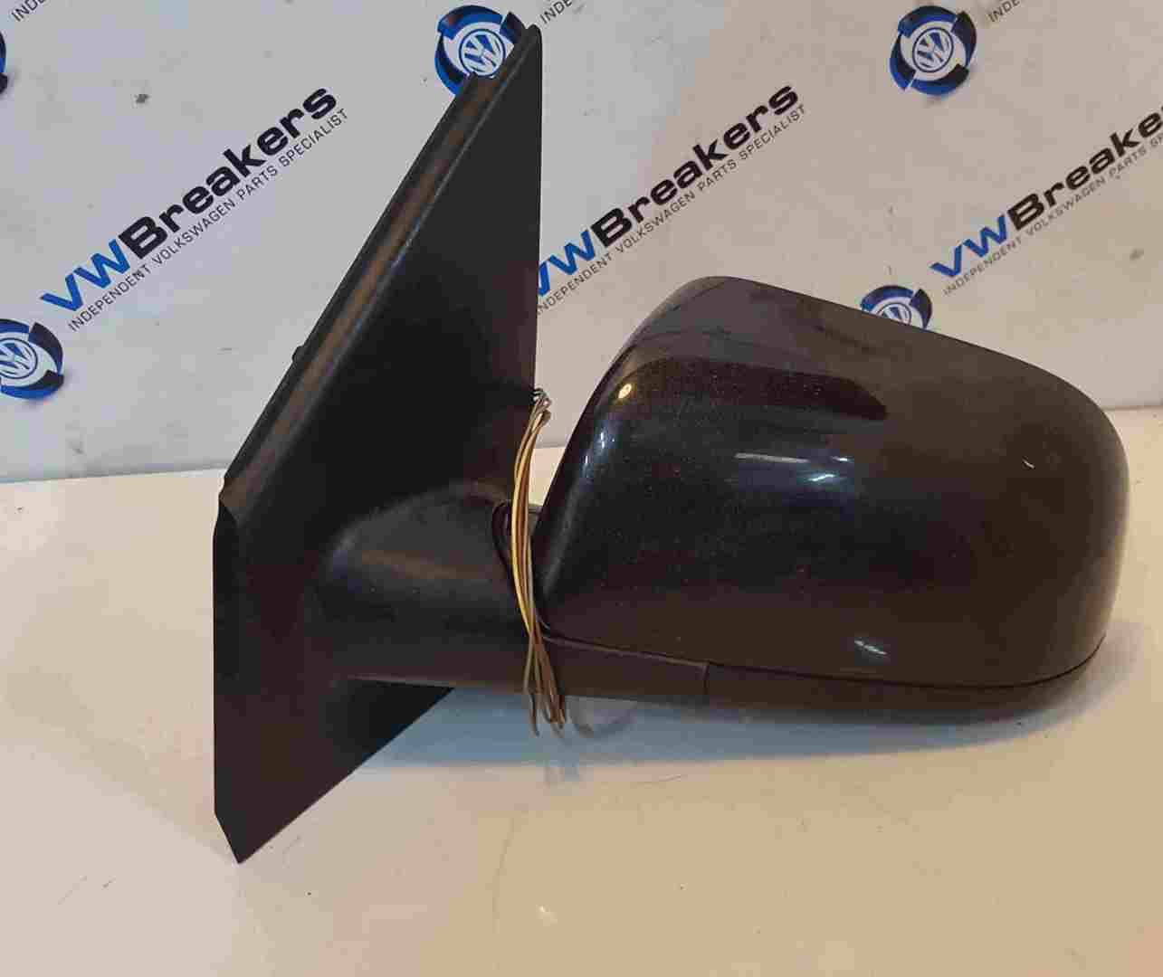 Volkswagen Polo 9N3 2006-2008 Passenger NS Wing Mirror Black LC9Z