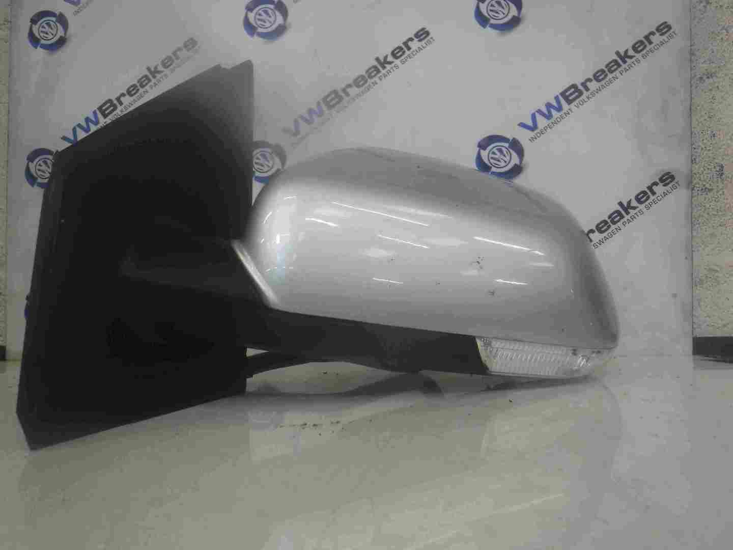 Volkswagen Polo 9N3 2006-2008 Passenger NS Wing Mirror Silver
