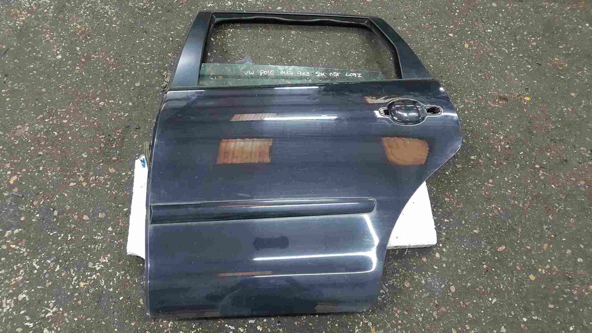 Volkswagen Polo 9N3 2006-2008 Passenger NSR Rear Door Black LC9Z